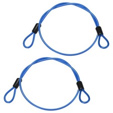 Security Cable with Loops 2Pcs 1.64ft / 64.6 Inch Stainless Steel Luggage Lock