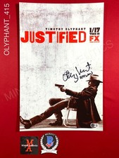 Timothy Olyphant autographed signed 11x17 photo Justified Beckett COA