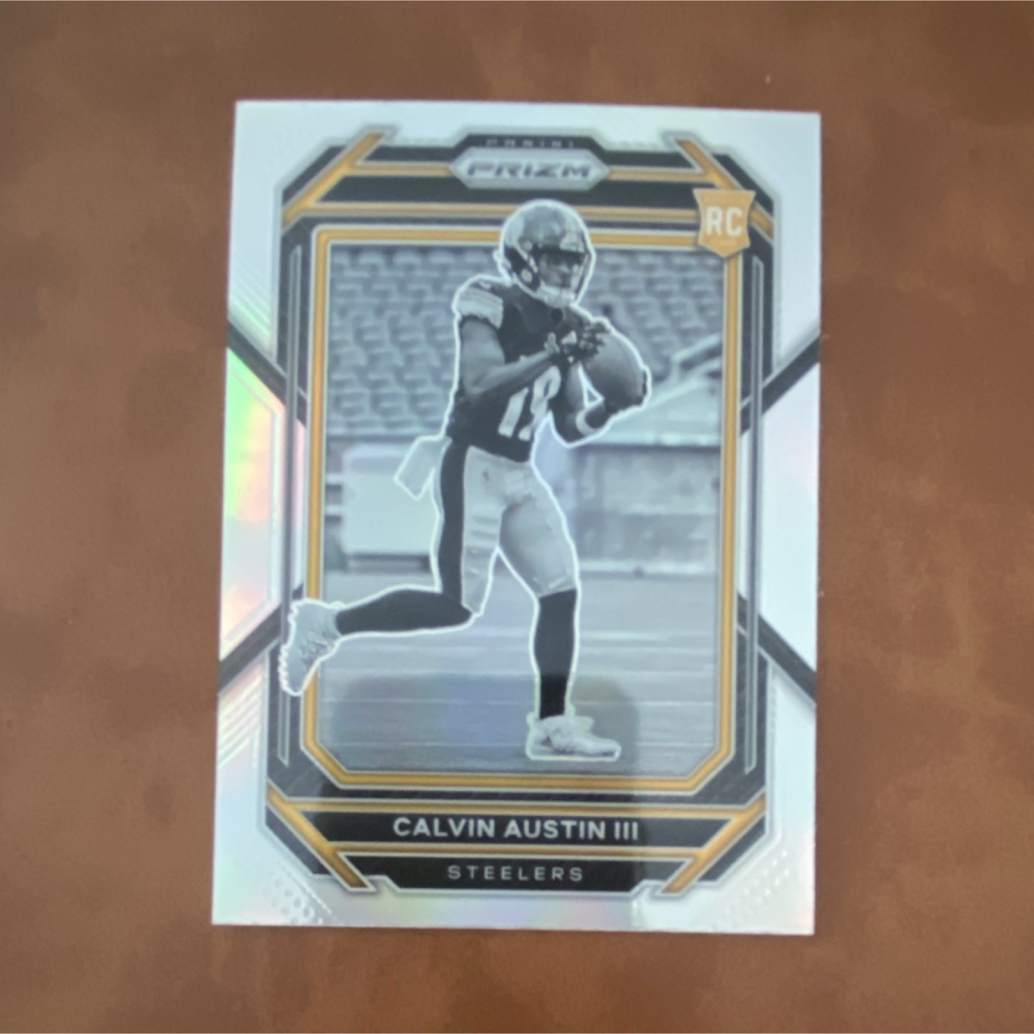 Panini 2022 Prizm Football Calvin Austin III Steelers Silver Prizm Rookie #338