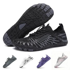 Hike Barefoot Shoes for Women Men Breathable  Non-Slip 6 Women/4 Men Black
