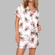 Coquette Coffee Pajama Set For Women