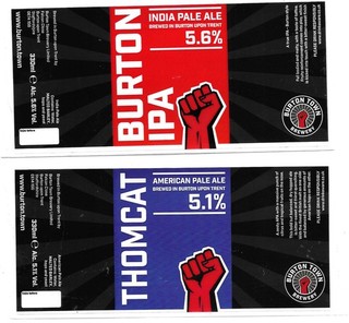 Beer Labels: 2 x Burton Town Brewing Burton on Trent