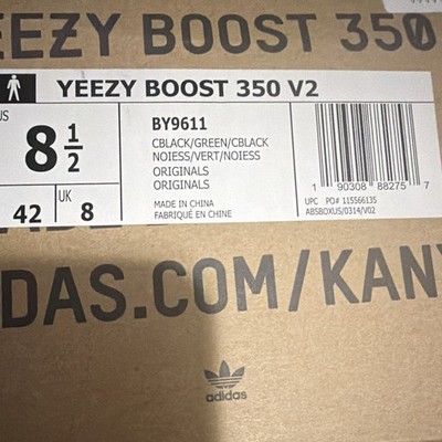 adidas Yeezy Boost 350 V2 Green Low Top Core Black/Green BY9611
