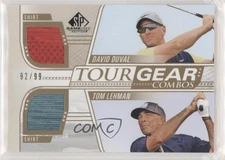2021 SP Game Used Tour Gear Combos Gold 92/99 David Duval Tom Lehman 16fy