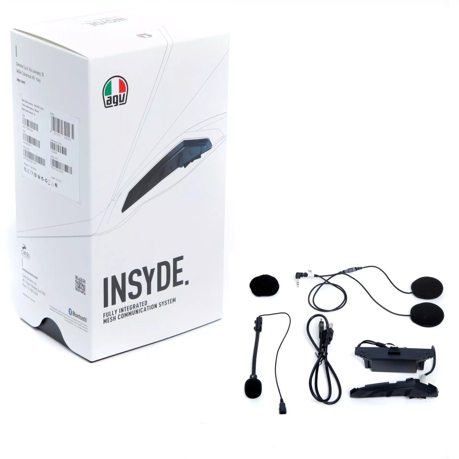 Auricolare Moto Bluetooth Interfono Insyde Per Casco AGV K7 intercom integrato