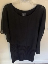 Adrianna Papell Black Evening Cocktail Dress Size 8