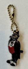 SS007 Vintage Old Crow Mascot Kentucky Bourbon Whiskey Keychain Tag 1940s
