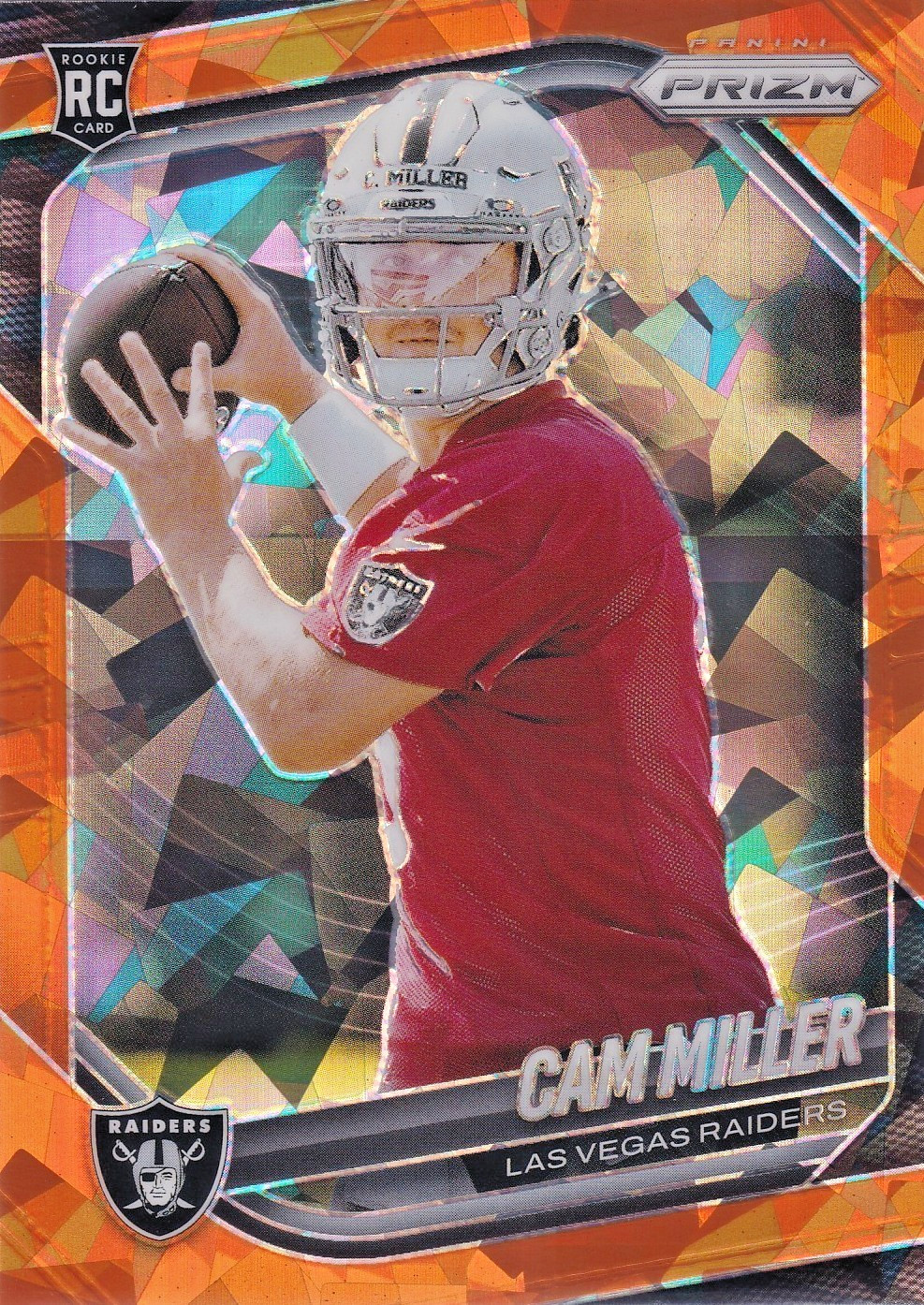 2025 Panini Prizm - Rookies Cam Miller #362 Orange Ice Prizm (RC)