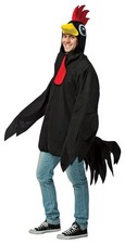 Black Rooster Costume Bird Farm Animal Funny Halloween