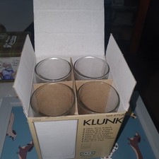 4x IKEA Klunk Glass Tumblers 