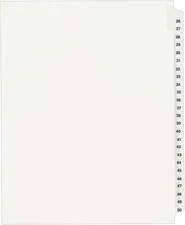 Stndrd Collated Legal Exhibit Avery(R) Style Dividers 26-50 Side Tab 8.5x11in