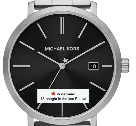 *NUEVO - SIN ABRIR* Reloj Michael Kors Blake para hombre tono plateado esfera negra Foto 4 de 4