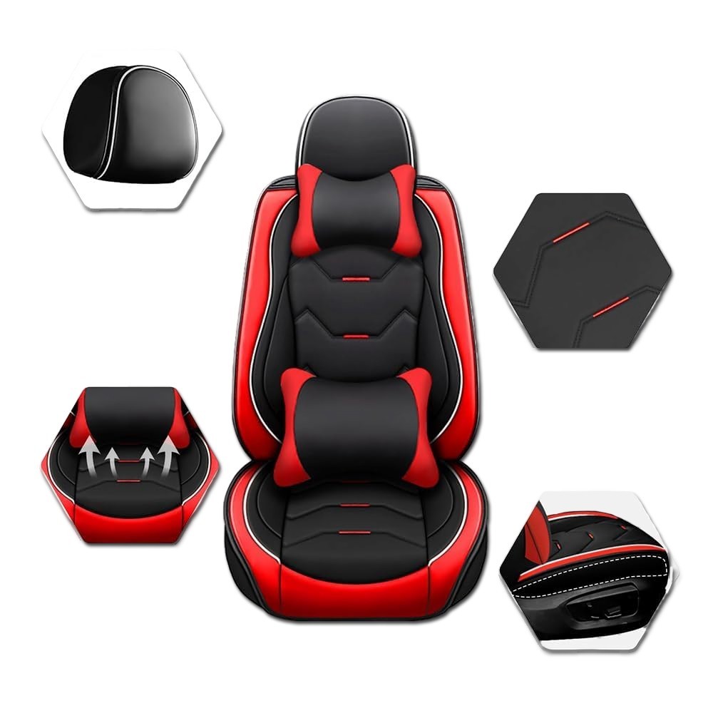 For FORD Car Seat Covers Leather Full Set 5-Seats Front Rear