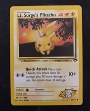 Lt. Surge's Pikachu 84/132 Gym Challenge Regular on eBay