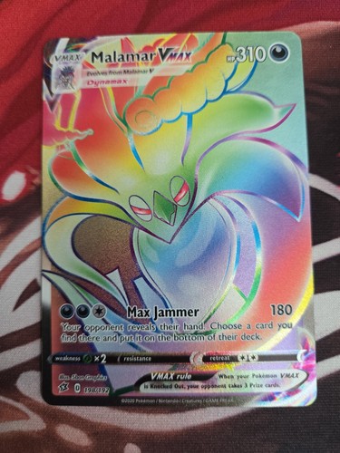 Pokemon TCG Malamar RAINBOW VMAX (198/192) Ultra Rare  - Rebel Clash - NM/Mint