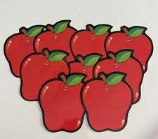 Laminate Red Apple Cutouts- Set Of 9