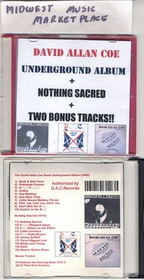 David Allan Coe- 22 X-Rated Hits CD - Underground Album+Nothing Sacred + 2 Bonus • 14.99$