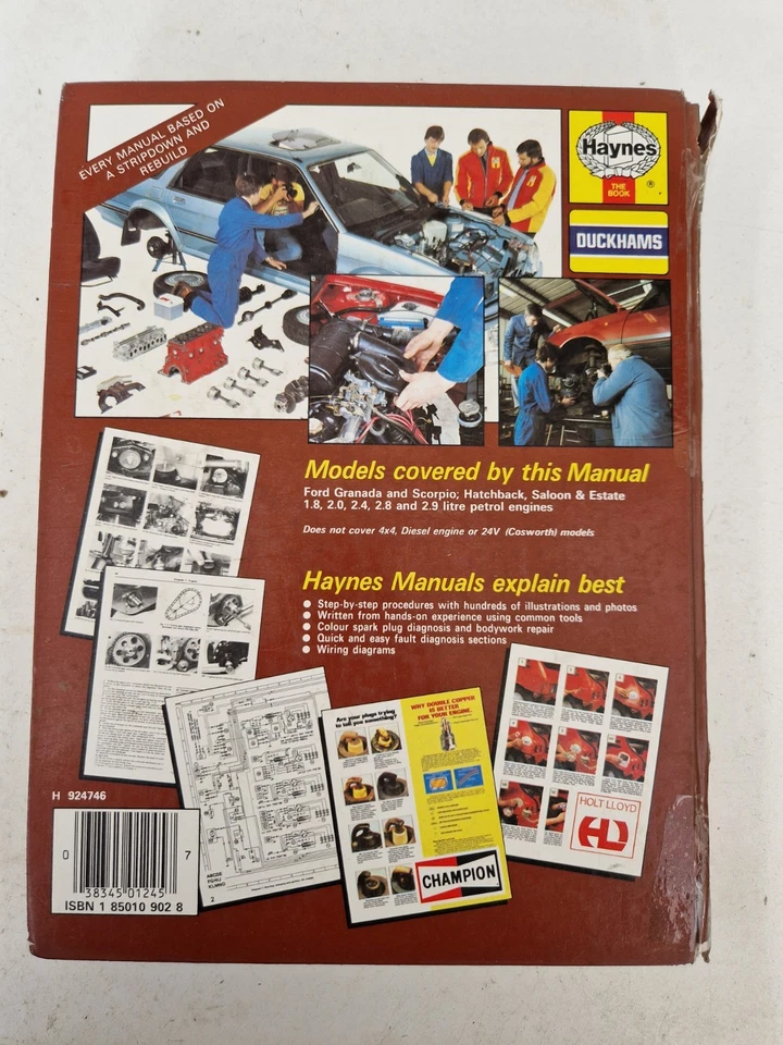 Ford Granada Mk3 & Scorpio Haynes Manual March 1985 to 1993 Petrol - Image 2 of 4