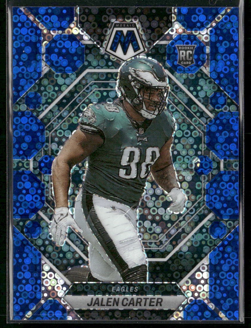 2023 Mosaic - Rookies Jalen Carter #328 No Huddle Blue Mosaic Prizm /75 (RC)