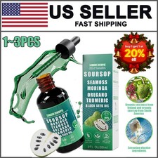 10-in-1 Soursop Bitters Drops with Sea Moss, Moringa, Turmeric  Black Seed Oil