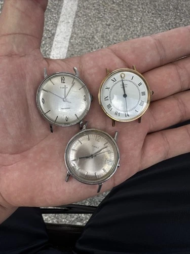vintage mechanical timex watch dials lot