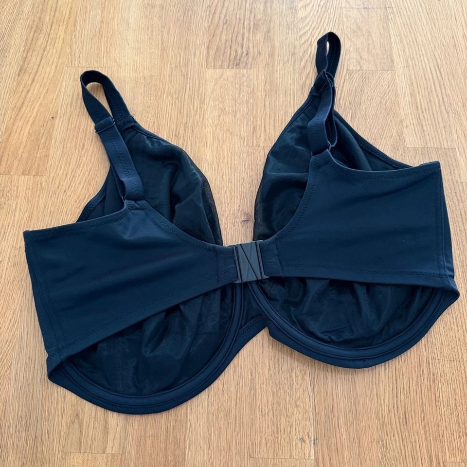 Elomi Essentials US 38L Black Plunge Underwire Bikini Top Style ES7504BLK - Image 3 of 4