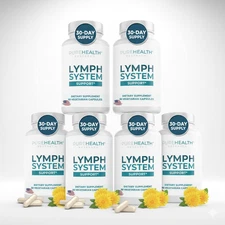 (6 Pack) PureHealth Research Lymph System - Lymph Detox & Cleanse 60x6 (2027)