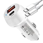 60W Fast Car Vehicle Charger USB C Type-C Plug Charging Cable For Samsung Phone