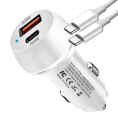 60W Schnell Auto Kfz Ladegerät USB C Typ-C Stecker Lade Kabel Für Samsung Handy