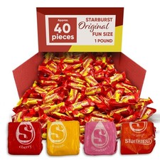Starburst Original Fruit Chews Candy, Fun Size, 4 Assorted Flavors 1 Pound Bag 