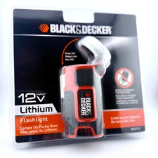New Sealed! Black and Decker BDCF12 Lithium Flashlight 12V MAX*