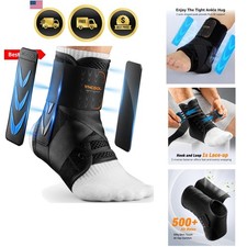 Slim-Fit Ankle Brace for Sprained Ankle, Quick Lace Up Ankle Support for Wome...