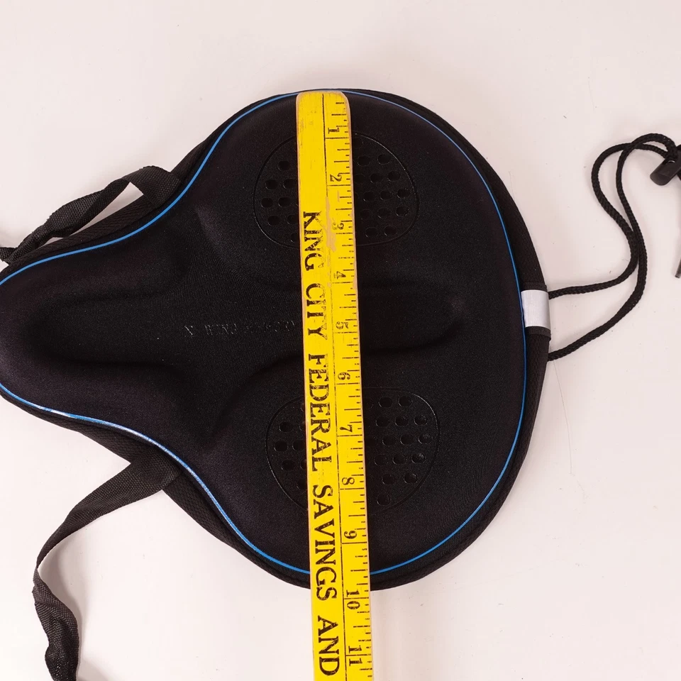 Housse De Selle De Vélo En Mousse À Mémoire X Wing Noir Bord Bleu Confortable - Photo 2/4