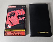 Craftsman Nos 9pc Long Reach Precision Plier Set Case Sears 45183 Stainless