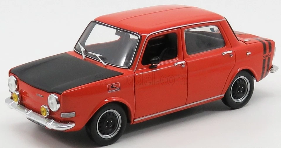 SIMCA 1000 RALLYE 1971 ORANGE NOREV 185700 1:18 LHD CAPOT NOIR AVEC OUVRANT - Photo 4/4