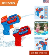 Water Pistol Toys for Kids - 2 Pack Spring Water Guns for Outdoor Adventures 