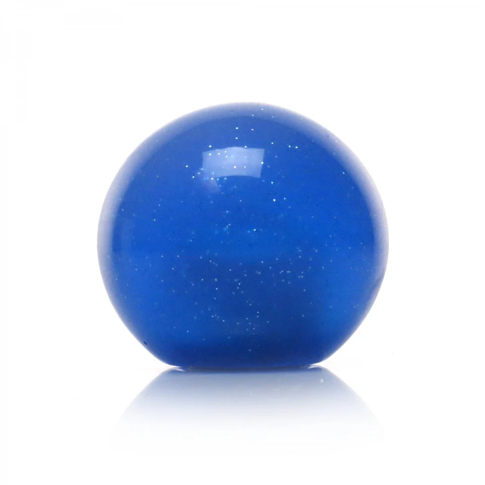 Blue Metal Flake Shift Knob w/ White 4-Speed Gear Shifter MT Manual Transmission - Image 3 of 4