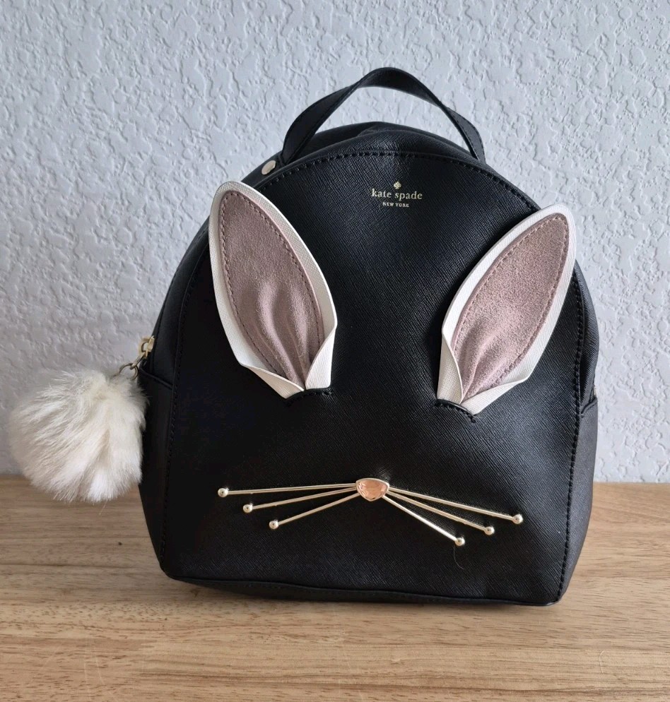 Kate Spade Hop To It Rabbit Sammi Mini Black Backpack | eBay display picture 2