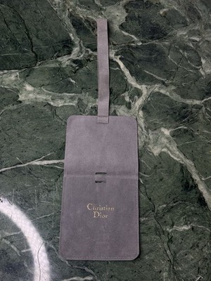 Christian Dior Vintage Wildleder Staubtasche Etui Original Logo faltbar