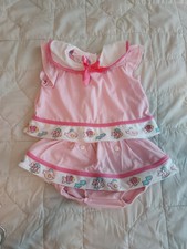Vintage Carter's Two-piece Fish Sailor Style Girl 12 Months USA made knit baby