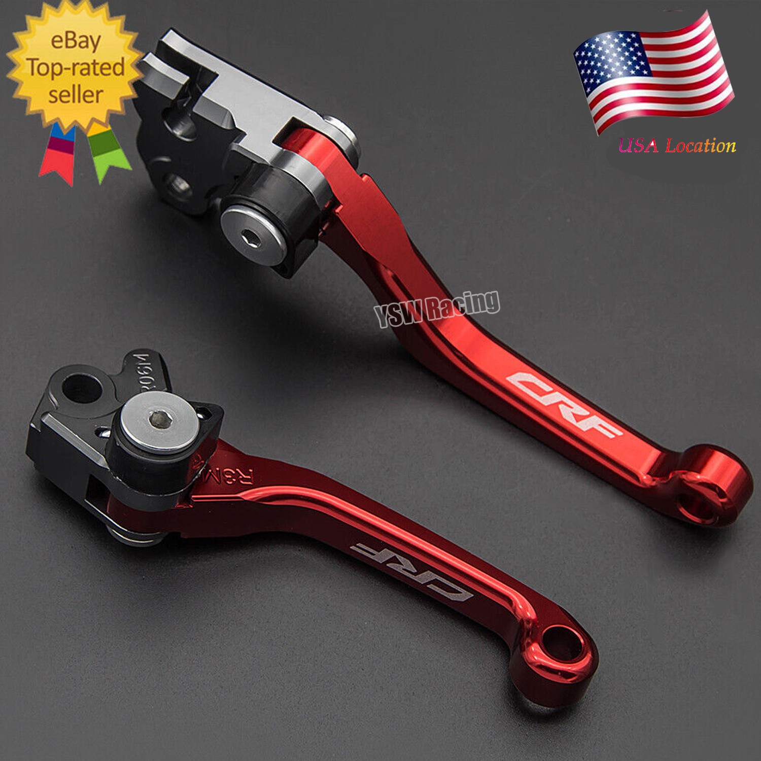 For CRF250F 2019 2020 2021 2022 2023 CNC Brake Clutch Hand Lever Pivot CRF Logo