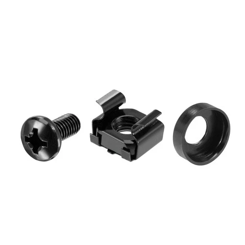 M6x12mm Server Rack Cage Nuts Black 50Set, Mounting Screws for Server Shelves