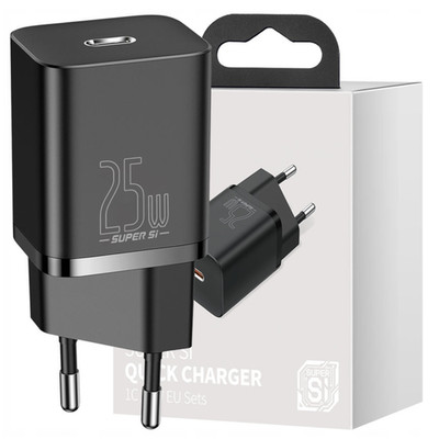 Baseus Super Si Quick Charger 1C 25W Wandladegerät (Schwarz)