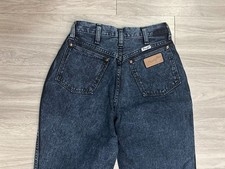 Vintage 1980s 1990s Wrangler Made In USA High Rise Black Denim Jeans, Womens 9
