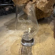 RARE Four Roses BOURBON WHISKEY GLENCAIRN GLASS Mint HTF