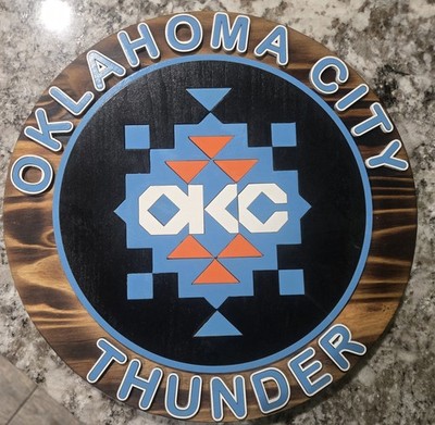 12'' Handmade Oklahoma City Thunder Sign