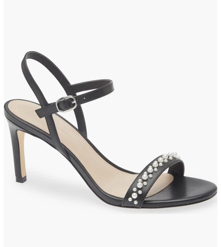 Stuart Weitzman WOMEN’s Dancer Black Sandal Heels | Size 9.5B/40EU | $525 (NEW) - Picture 4 of 6