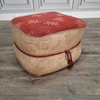 Vintage Fußhocker Polsterhocker Pouffe Fußstütze Hocker Hassock Mid Century