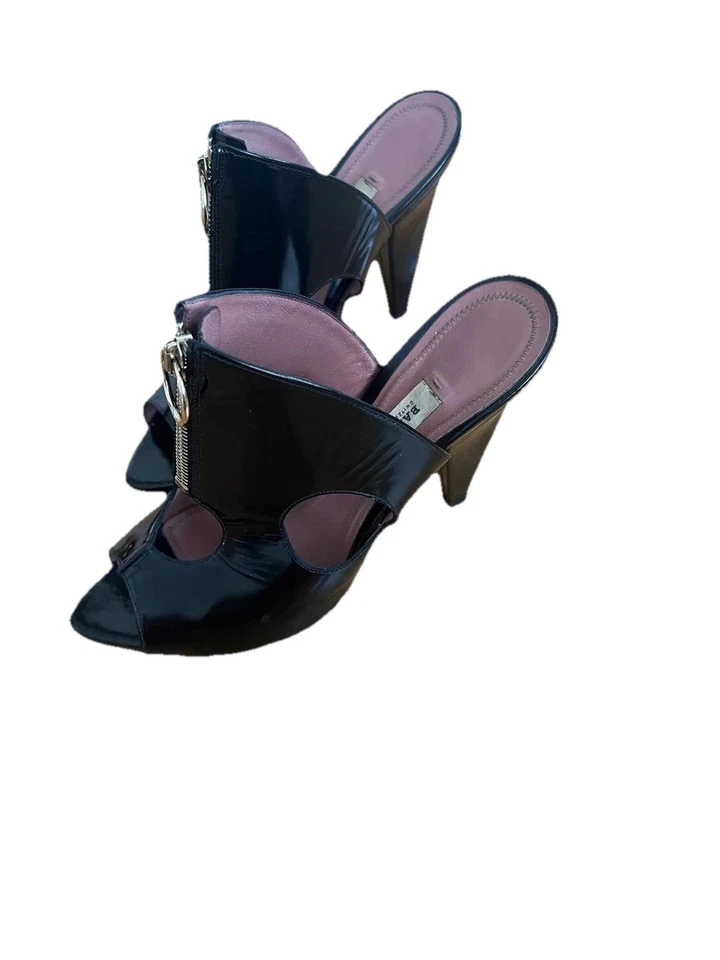 Sandalias Bally Halda Mule charol negro 9,5 hechas en Italia Foto 4 de 4
