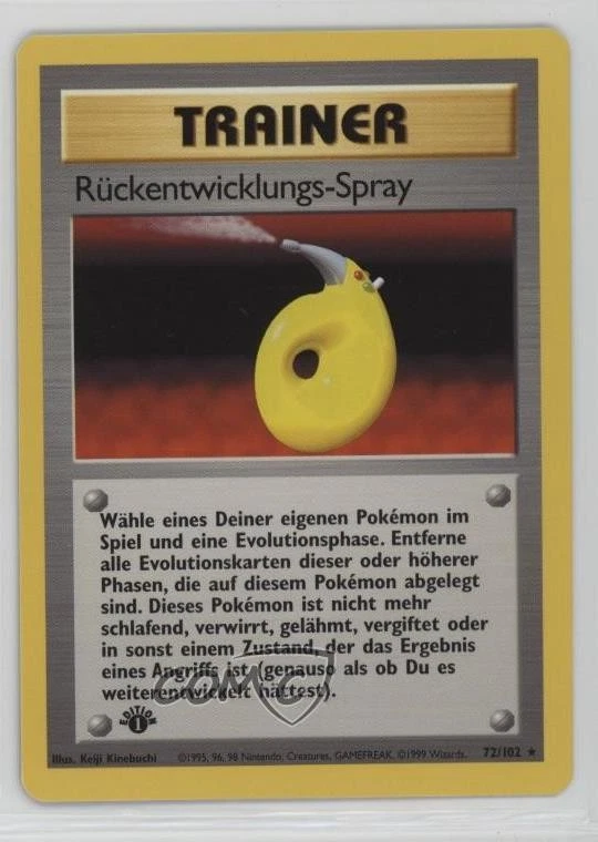 Devolution Spray German 1st Ed. Pokemon Base Set #72 1999